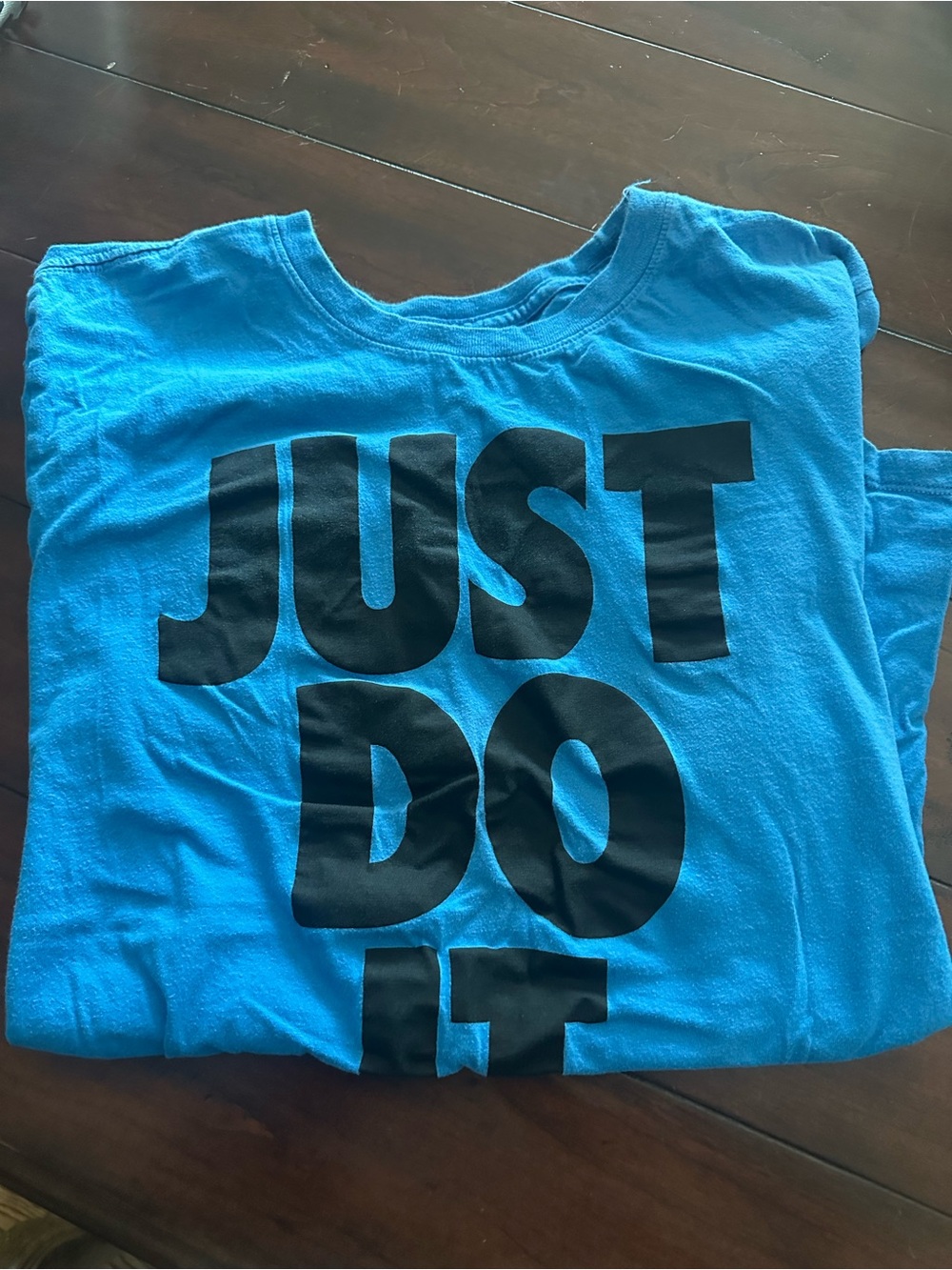 Nike Blue Crewneck Tee with White Logo